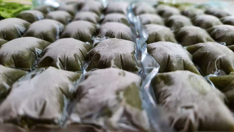 Zumo de perejil con lima en bolsas de hielo, foto 5