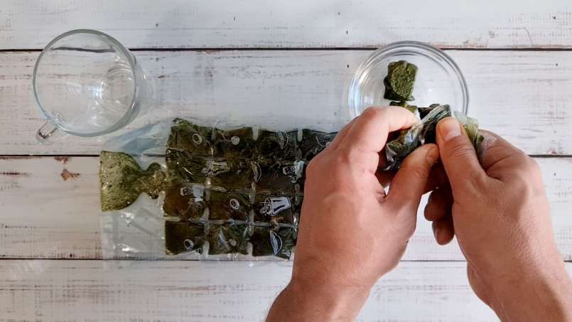 Cubitos de hielo de zumo de ortiga congelado, foto 10